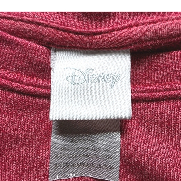 Disney Mickey Mouse Sweatshirt Junior XL 15/17 Red Crewneck Pullover - Picture 5 of 5